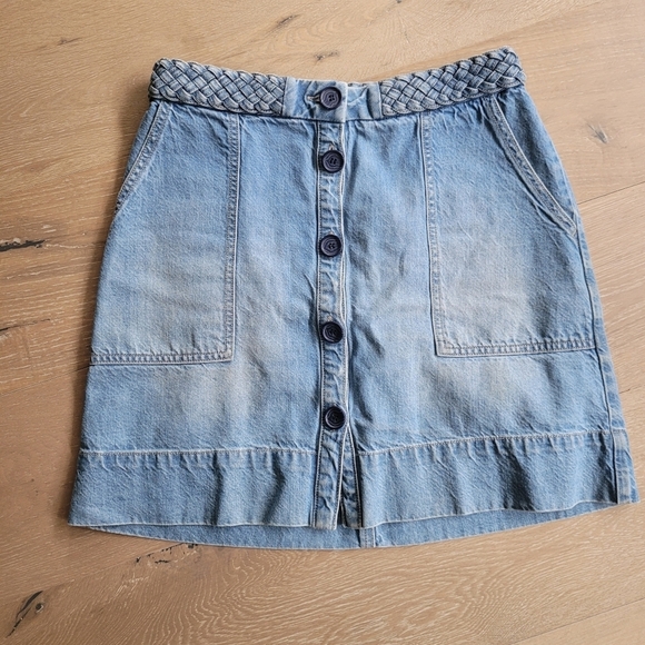 Joie Skirt Women's sz 26 Button Front Denim Mini Skirt